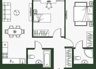 Продам двухкомнатную квартиру, 56.3 м2, Екатеринбург, метро Геологическая, улица Цвиллинга, 7/6