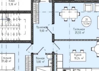 Продается двухкомнатная квартира, 75.6 м2, Дагестан