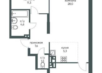 2-комнатная квартира на продажу, 81.1 м2, Новосибирск, улица Коминтерна, 1с