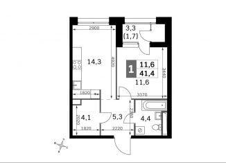 Продаю 1-ком. квартиру, 41.8 м2, Москва, метро Тушинская