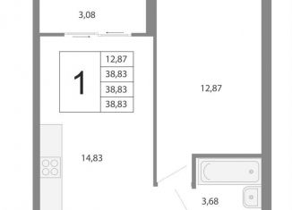 Продам 1-комнатную квартиру, 38.8 м2, Свердловская область