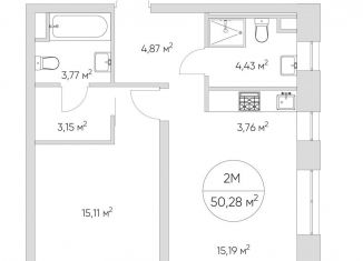 Продажа 2-комнатной квартиры, 50 м2, Москва, Автомобильный проезд, 4, Автомобильный проезд