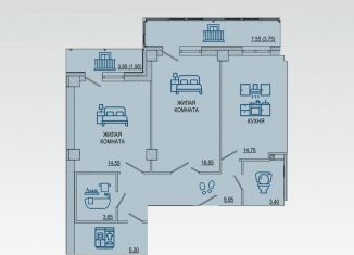 Продам 2-ком. квартиру, 74 м2, Волгоград, Советский район