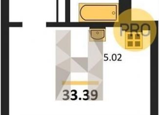 Продажа квартиры студии, 33 м2, Новосибирск, Кировский район, улица Зорге, 229/1