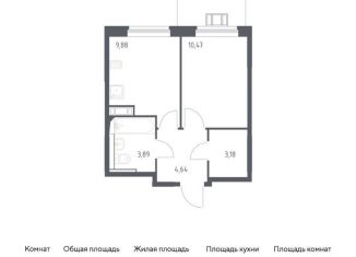 Продается однокомнатная квартира, 32.1 м2, Московская область, жилой комплекс Прибрежный Парк, 8.3