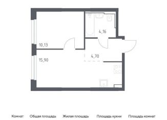 Продаю 1-комнатную квартиру, 34.9 м2, Москва, жилой комплекс Квартал Герцена, к2