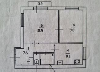 Продается двухкомнатная квартира, 43.9 м2, Саратов, Московская улица, 169