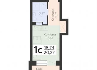 Продам 1-ком. квартиру, 20.3 м2, Воронеж, Коминтерновский район, Электросигнальная улица, 9Ак1