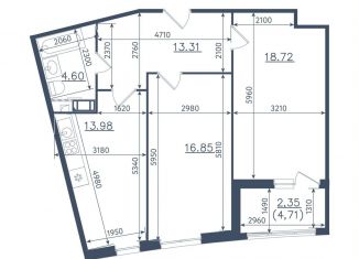 Продаю двухкомнатную квартиру, 69.8 м2, Сестрорецк, ЖК Светлый Мир Внутри