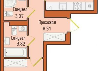 2-комнатная квартира на продажу, 60.3 м2, Калининградская область