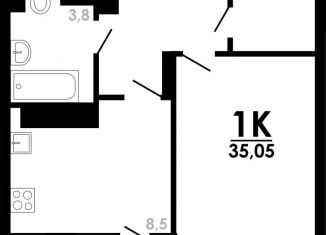 Продам 1-комнатную квартиру, 35.1 м2, Нижний Новгород, Автозаводский район