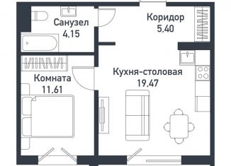 Продажа 1-ком. квартиры, 40.3 м2, Челябинская область, Ласковая улица, 26