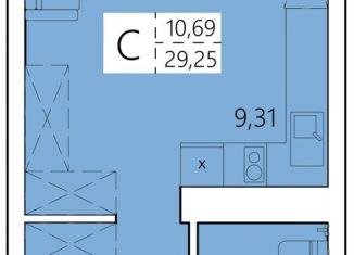 Квартира на продажу студия, 29.3 м2, Уфа, улица Пожарского, 40