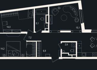 Продажа 2-ком. квартиры, 77.8 м2, Тюмень, улица Щербакова, 2к4