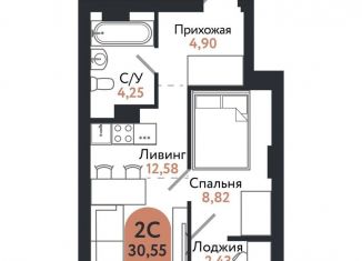 Продам 2-комнатную квартиру, 30.6 м2, Томск, Ленинский район