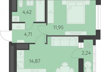 Продажа 1-комнатной квартиры, 36.9 м2, Свердловская область