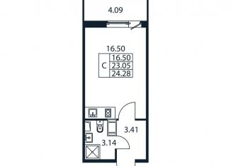 Продам квартиру студию, 27.1 м2, Мурино