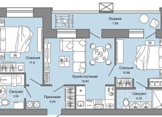 Продажа 3-комнатной квартиры, 59 м2, Ульяновская область, жилой комплекс Дивный Сад, 1