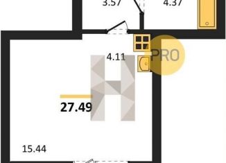 Продаю квартиру студию, 27.5 м2, Новосибирск