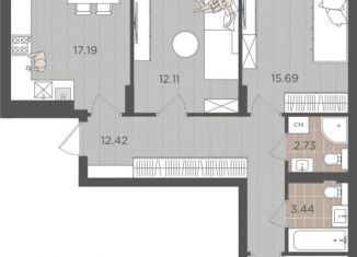 Продажа 3-комнатной квартиры, 78.3 м2, Калининградская область, Батальная улица, 65Б