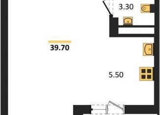 Квартира на продажу студия, 39.7 м2, Воронеж, Железнодорожный район