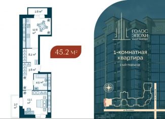 Продам 1-комнатную квартиру, 45.2 м2, Астраханская область, Бакинская улица, 87