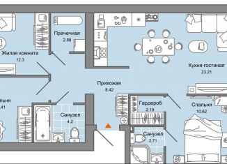 Продам 4-ком. квартиру, 81 м2, Киров, улица Дмитрия Козулева, 9