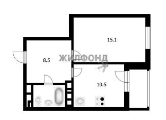 Продается 1-комнатная квартира, 38.4 м2, Новосибирск, Оловозаводская улица, 13, метро Площадь Маркса