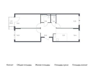 Продаю 3-комнатную квартиру, 81.2 м2, Москва, жилой комплекс Остафьево, к20