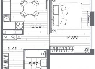 Продаю 1-комнатную квартиру, 36 м2, Санкт-Петербург, Московский район