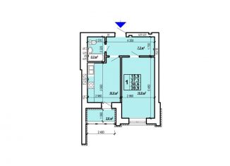 Продается 1-комнатная квартира, 39.9 м2, Саратовская область