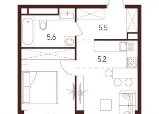 Продаю двухкомнатную квартиру, 38.7 м2, Москва, САО