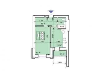 Продаю 1-ком. квартиру, 39.8 м2, Саратовская область