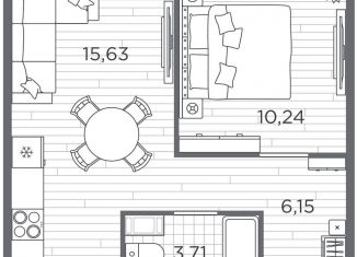 Продам 1-ком. квартиру, 35.7 м2, Санкт-Петербург, Московский район