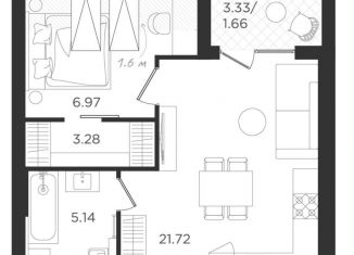 Продается однокомнатная квартира, 38.8 м2, поселок Малое Васильково, Васильковая улица, 7