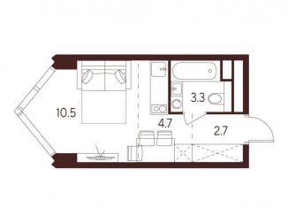 Квартира на продажу студия, 21.2 м2, Москва, станция Зорге