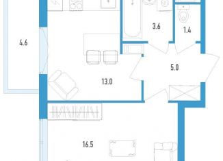 Продается однокомнатная квартира, 41.8 м2, Санкт-Петербург, Старорусский проспект, 9