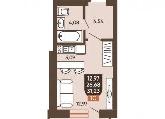 Продается квартира студия, 29 м2, Новосибирск, Новоуральская улица, 10