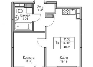 Продается однокомнатная квартира, 39.1 м2, Санкт-Петербург, Приморский район, Ивинская улица, 1к3