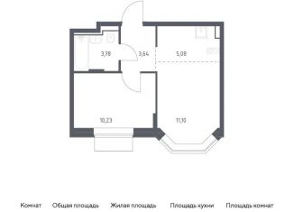 Продаю 1-комнатную квартиру, 33.8 м2, Москва, жилой комплекс Квартал Домашний, 2, ЮВАО