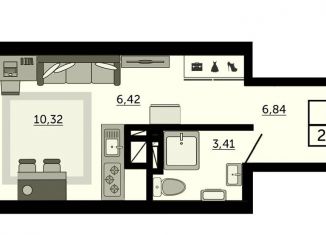 Квартира на продажу студия, 29 м2, Ростовская область