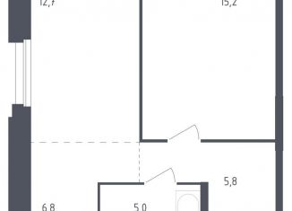 Продается 1-комнатная квартира, 45.4 м2, рабочий посёлок Заречье, Луговая улица, 6к1, ЖК Заречье Парк