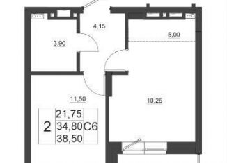 Продается 2-ком. квартира, 38.5 м2, Красноярск, Октябрьский район