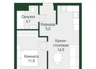 Продажа однокомнатной квартиры, 37.5 м2, посёлок Западный, Спортивная улица