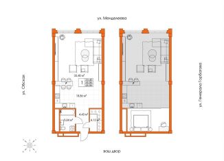 Продажа однокомнатной квартиры, 66.4 м2, Уфа, ЖК Конди-Нова, улица Менделеева, 132