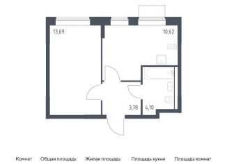 1-ком. квартира на продажу, 32.2 м2, Москва, жилой комплекс Квартал Домашний, 1, ЮВАО