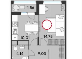 Продается однокомнатная квартира, 39.5 м2, Реутов, жилой комплекс Эво, к4