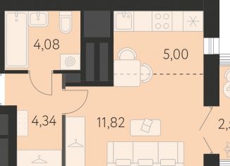 Продажа квартиры студии, 26 м2, Екатеринбург, метро Чкаловская, улица Академика Парина, 17/1