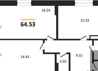 Продается двухкомнатная квартира, 64.5 м2, Воронежская область, улица 9 Января, 68Л