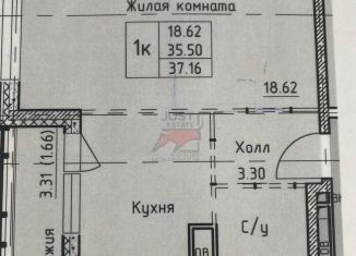 Продается 1-комнатная квартира, 38 м2, рабочий посёлок Нахабино, Стартовая улица, 6